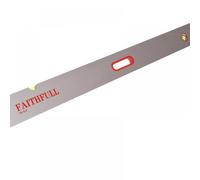 Faithfull Screed Level 8Ft/2400Mm 3 Vial & Grip, Silver