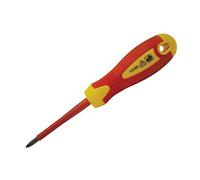 Faithfull FAISDVDEPH2 VDE Screwdriver Soft-Grip Phillips Tip PH2 x 100mm