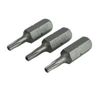 Faithfull Security S2 Grade Steel Screwdriver Bits Multi Colour (T10Sx25mm Pack Of 3)