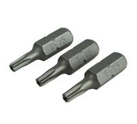 Faithfull Security S2 Grade Steel Screwdriver Bits Multi Colour (T15Sx25mm Pack Of 3)