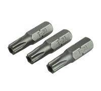 Faithfull Security S2 Grade Steel Screwdriver Bits Multi Colour (T30Sx25mm Pack Of 3)