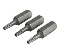 Faithfull Security S2 Grade Steel Screwdriver Bits T10S x 25mm (Pack 3) FAISBT10