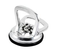 Faithfull Single Pad Aluminium Pro Suction Lifter 123mm - Heavy Duty Glass, Tile & Marble Lifting Tool for Tiling, Glazing & Installation - Load Capacity 45kg Vertical / 40kg Horizontal