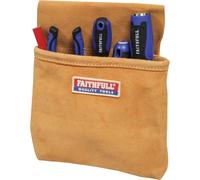 Faithfull Single Pocket Nail Pouch - Tool Pouch Looped for Separate Belt for