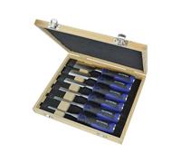 Faithfull 6 Piece Capped Wood Chisel Set In Wooden Storage Case XMS22CHISEL6