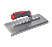 Faithfull Soft-Grip Concrete Edging Trowel, Carbon Steel Blade for Shaping Concrete & Render - 11 Inch