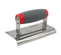 Faithfull Soft-Grip Concreate Edging Trowel, Stainless Steel Blade for Shaping Steps & Verges - 6 Inch