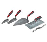 Faithfull Soft Grip Handle Trowel Pack 5 Piece