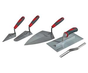 Faithfull Soft Grip Handle Trowel Pack 5 Piece