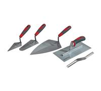 Faithfull Soft Grip Handle Trowel Pack 5 Piece Multi Colour (One Size)