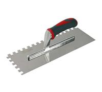Faithfull Soft-Grip Notched Floor/Wall Trowel - 330 x 115mm, 10mm Notch
