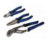 Faithfull Soft Grip Pliers Set, 3 Piece Multi Colour (One Size)