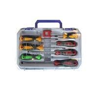 Faithfull Soft Grip Screwdriver Set, 8 Piece Sl/Ph/Pz Faithfull Multicolor