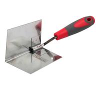 Faithfull 206154010 Internal Corner Trowel Stainless Steel Soft Grip Handle 4 X 3 X 3In