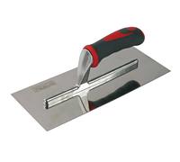 Faithfull FAISGTP11SS Plasterers Trowel Stainless Steel Soft-Grip Handle 11in x 4.3/4in