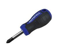 Faithfull Soft Grip Stubby Screwdriver Pozidriv Tip Pz2 X 38mm Multi Colour (One Size)