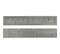 Faithfull Stainless Steel Rule 600mm/24in - Dual Metric & Imperial, Conversion Chart, Hanging Hole