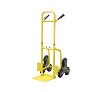 Faithfull FAITRUCKSC Folding Stair Climber Sack Truck, Rotating Wheel System for Moving Large Items Up/Down Steps, Load Capacity 150kg, Zinc-yellow
