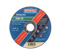 Faithfull Stone Cut Off Disc 125 X 3.2 X 22.23mm Fai1253S
