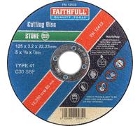 Faithfull Stone Cutting Disc FAI1253S – 125mm x 3.2mm x 22mm