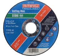 Faithfull Stone Cut Off Disc 115 X 3.2 X 22.23Mm
