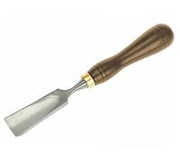 Faithfull Straight Gouge Carving Chisel 25.4mm (1in) | Straight Gouge, Polished Steel Blade, FSC® Certified Walnut Handle, Deep Seated Tang, Iron Ferrule for Gouging & Carving