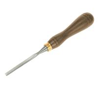 Faithfull Straight Gouge Carving Chisel 6.3mm (1/4in) | Straight Gouge, Polished Steel Blade, FSC® Certified Walnut Handle, Deep Seated Tang, Iron Ferrule for Gouging & Carving
