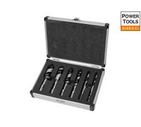 Faithfull Combination Auger Bit Set CASSET6 10-25mm Stubby (6 Pieces)