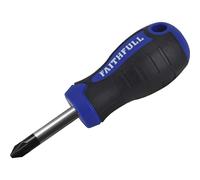 Faithfull Soft Grip Stubby Screwdriver Pozidriv Tip Pz2 X 38Mm