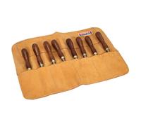 Faithfull Suede Leather Chisel Roll - 8 Pocket, Water Resistant & Compact Too...