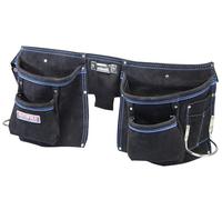 Faithfull Double Tool & Nail Pouch Leather Tool Belt