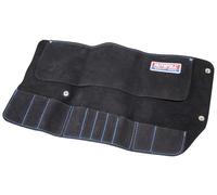 Faithfull FAILTR10B 10 Pocket Leather Tool Roll