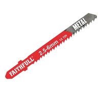 Faithfull FAIJBT118B Jigsaw Blades Metal T118B (Pack of 5)