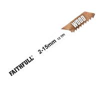 Faithfull T119B Wood Cutting Jigsaw Blades Pack of 5