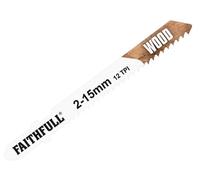 Faithfull T119B Wood Jigsaw Blades Set Of 5 For Precision Cutting