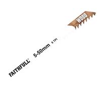 Faithfull FAIJBT144D Jigsaw Blades Wood T144D (Pack of 5)