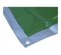 Faithfull Tarpaulin Green/silver Green / Silver (5.4 X 3.6M (18 X 12Ft))