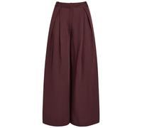 Faithfull The Brand Astrid Wide-leg Trousers - Dark Red - M (UK12 / M)
