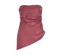 Faithfull The Brand Nera Ruched Strapless Linen top - Dark Pink - M (UK12 / M)