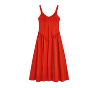 Faithfull The Brand Olas Cotton Midi Dress - Red - XL (UK16 / XL)