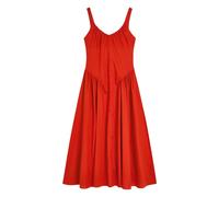 Faithfull the Brand Olas ruched midi dress - Red XS-S-M-L-XL