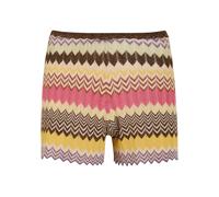 Faithfull The Brand Raya Chevron Pointelle Metallic-knit Shorts - Stripe - L (UK14 / L)
