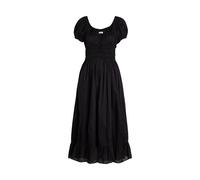 Faithfull The Brand Sunniva Panelled Cotton Midi Dress - Black - S (UK8-10 / S)