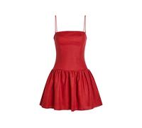 Faithfull The Brand Uma Linen Mini Dress - Red - M (UK12 / M)