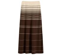 Faithfull The Brand Women's Casia Maxi Skirt Accordion Stripe Brown Beige