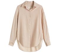 Faithfull The Brand Women's En Vau Stripe Shirt Pinstripe Garnet/Blush