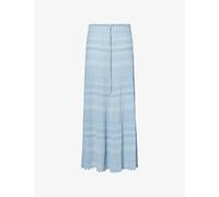 Faithfull The Brand Womens Faithfull The Brand Ria Chevron-Pattern Stretch-Woven Midi Skirt Blue M