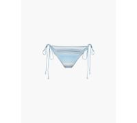 Faithfull the Brand Womens Futura Stripe/sky Blue Elea Stripe-pattern Bikini Bottoms M