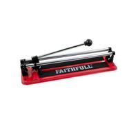 Faithfull Tile Cutter 300mm - 300mm Square, 210mm Diagonal & 10mm Thick | Manual Dual Rail Tile Cutter, Tungsten Carbide Wheel, Graduated Angle Guide & Non-Slip Base for Wall, Floor & Quarry Tiles