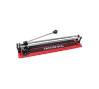 Faithfull Tile Cutter 300mm (8105C) - Dual Rail, Push-Action, Tungsten Carbide Wheel, 210mm Diagonal, 10mm Thick